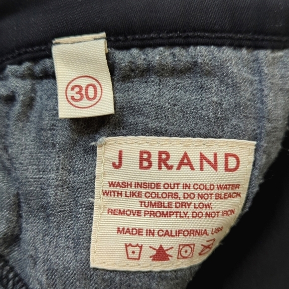 J Brand Classic Mid Rise Slim Fit Ankle Boot Cut Jeans Hewson Black 30 - Picture 9 of 16